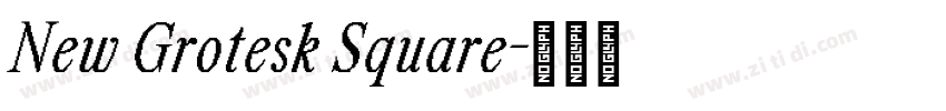 New Grotesk Square字体转换 New Grotesk Square字体转换